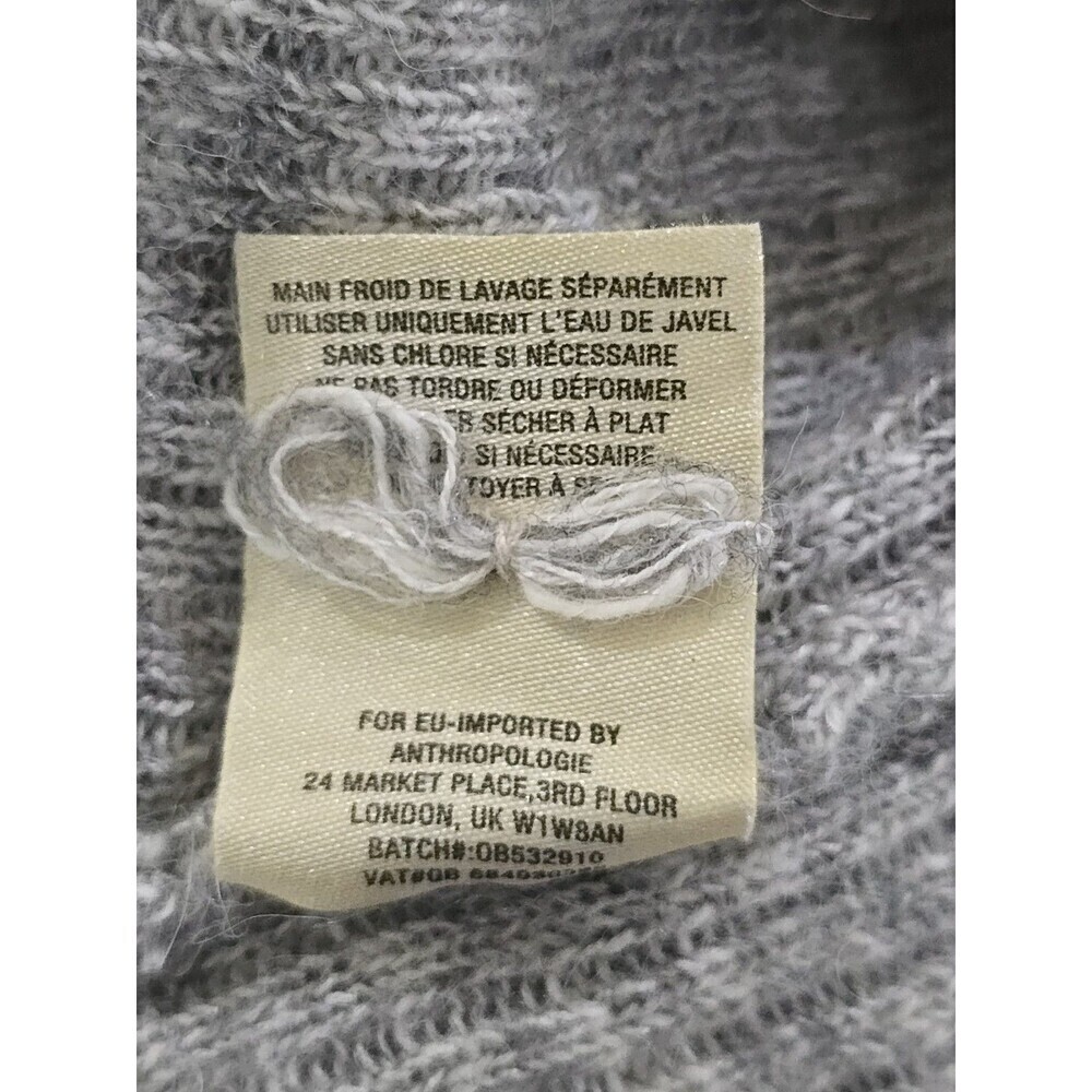 Anthropologie Knit & Knotted Alpaca Wool Blend Wrap Cardigan Gray Womens M - Picture 14 of 16